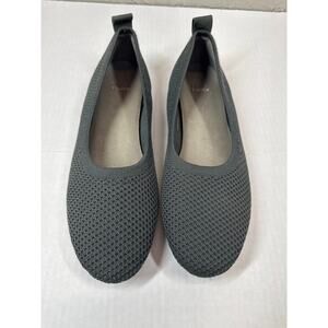 Eileen Fisher Naomi Knit Ballet Flats Womens Green Gray Slip On Comfort Size 9.5